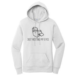 Just Resting My Eyes Funny Dad Women's Pullover Hoodie