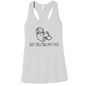 Just Resting My Eyes Funny Dad Women's Racerback Tank