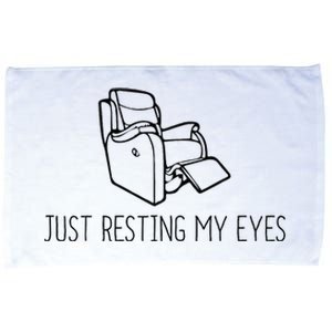 Just Resting My Eyes Funny Dad Microfiber Hand Towel