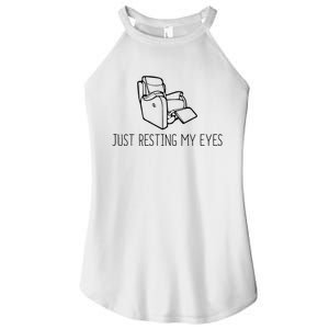 Just Resting My Eyes Funny Dad Women's Perfect Tri Rocker Tank