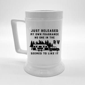 Just Released My Own Fragrance Funny Camping Lover Rv Camper Funny Gift Beer Stein