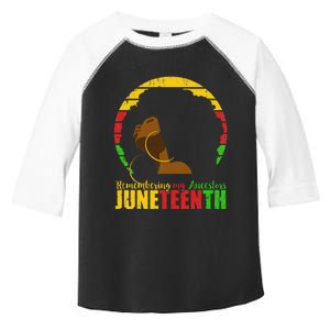 Juneteenth Remembering My Ancestors Black Freedom Toddler Fine Jersey T-Shirt