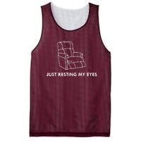 Just Resting My Eyes Mesh Reversible Basketball Jersey Tank