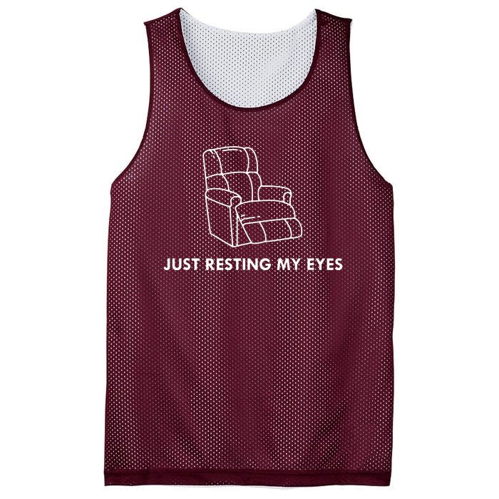 Just Resting My Eyes Mesh Reversible Basketball Jersey Tank