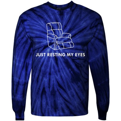 Just Resting My Eyes Tie-Dye Long Sleeve Shirt