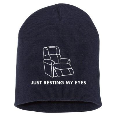 Just Resting My Eyes Short Acrylic Beanie