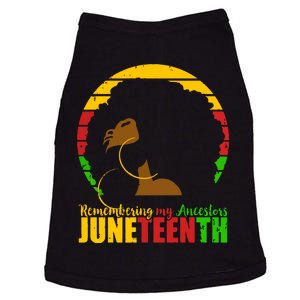 Juneteenth Remembering My Ancestors Black Freedom Doggie Tank