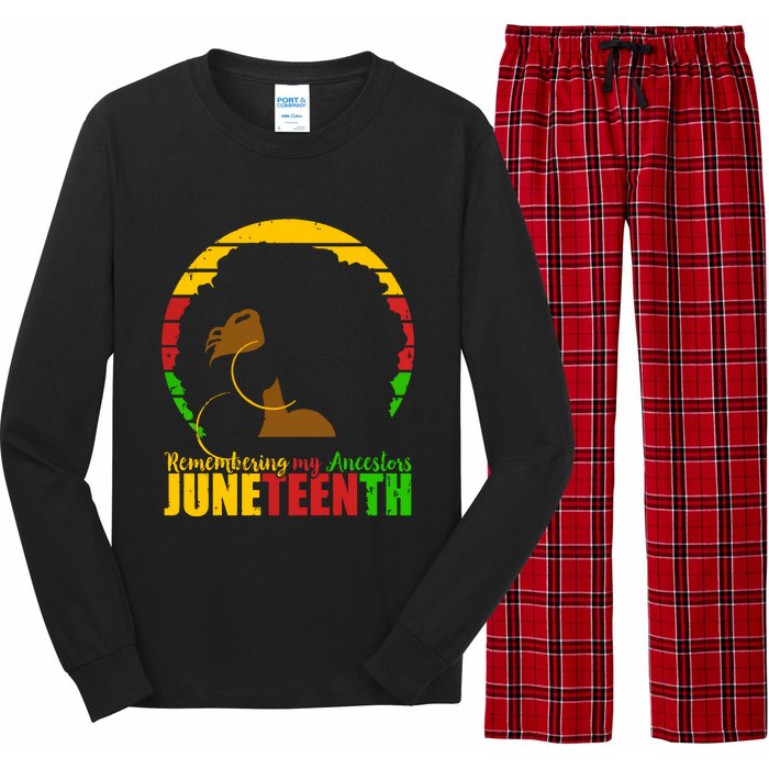 Juneteenth Remembering My Ancestors Black Freedom Long Sleeve Pajama Set