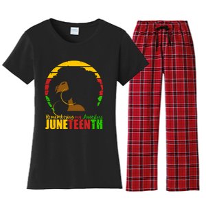 Juneteenth Remembering My Ancestors Black Freedom Women's Flannel Pajama Set