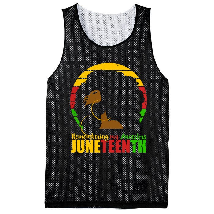 Juneteenth Remembering My Ancestors Black Freedom Mesh Reversible Basketball Jersey Tank