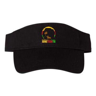 Juneteenth Remembering My Ancestors Black Freedom Valucap Bio-Washed Visor