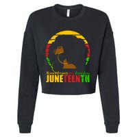 Juneteenth Remembering My Ancestors Black Freedom Cropped Pullover Crew