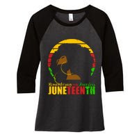 Juneteenth Remembering My Ancestors Black Freedom Women's Tri-Blend 3/4-Sleeve Raglan Shirt