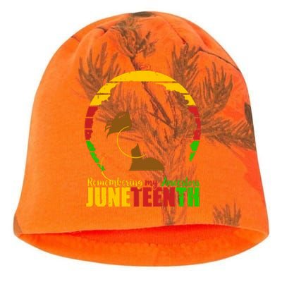 Juneteenth Remembering My Ancestors Black Freedom Kati - Camo Knit Beanie