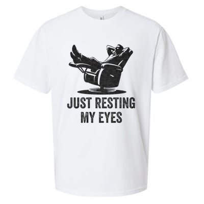 Just Resting My Eyes Funny Dad Funny FatherS Day Sueded Cloud Jersey T-Shirt