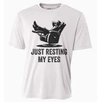 Just Resting My Eyes Funny Dad Funny FatherS Day Cooling Performance Crew T-Shirt