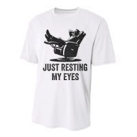 Just Resting My Eyes Funny Dad Funny FatherS Day Performance Sprint T-Shirt