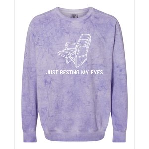 Just Resting My Eyes Great Gift Colorblast Crewneck Sweatshirt