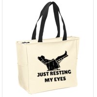 Just Resting My Eyes Funny Dad Recliner Zip Tote Bag