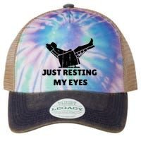 Just Resting My Eyes Funny Dad Recliner Legacy Tie Dye Trucker Hat