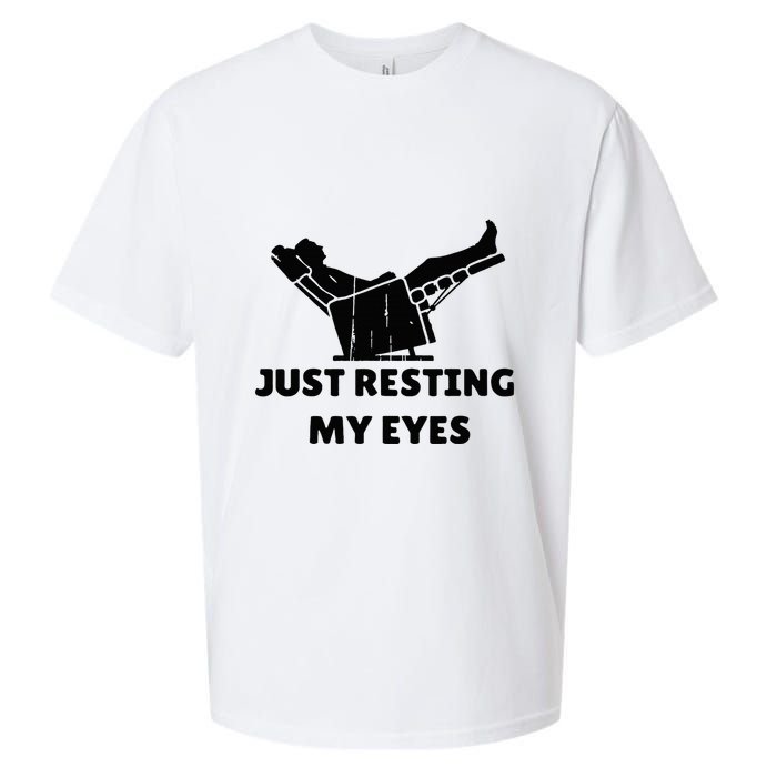 Just Resting My Eyes Funny Dad Recliner Sueded Cloud Jersey T-Shirt