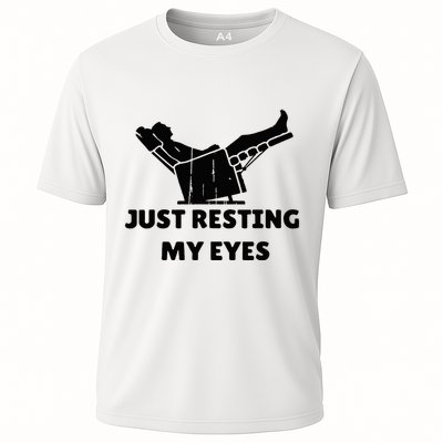 Just Resting My Eyes Funny Dad Recliner Performance Shirt