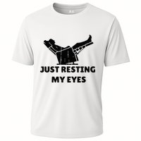 Just Resting My Eyes Funny Dad Recliner Performance Shirt