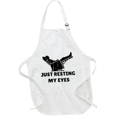 Just Resting My Eyes Funny Dad Recliner Apron