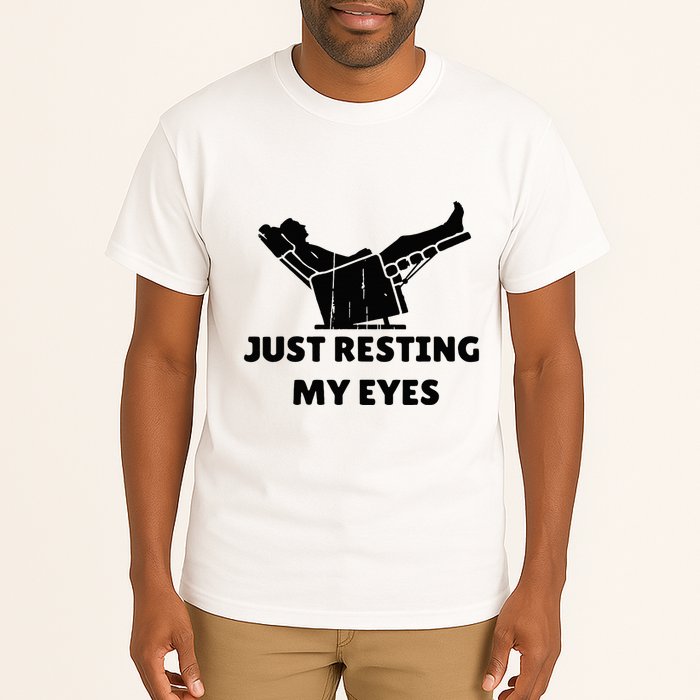 Just Resting My Eyes Funny Dad Recliner Tall T-Shirt