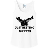 Just Resting My Eyes Funny Dad Recliner Ladies Essential Tank