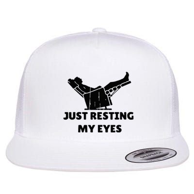Just Resting My Eyes Funny Dad Recliner Flatbill Hat