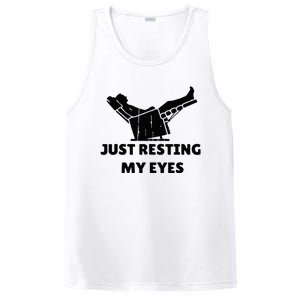 Just Resting My Eyes Funny Dad Recliner PosiCharge Competitor Tank