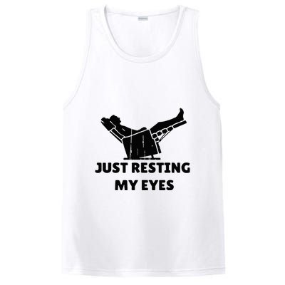 Just Resting My Eyes Funny Dad Recliner PosiCharge Competitor Tank