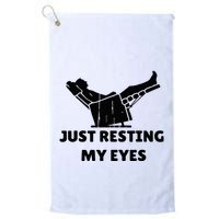 Just Resting My Eyes Funny Dad Recliner Golf Towel