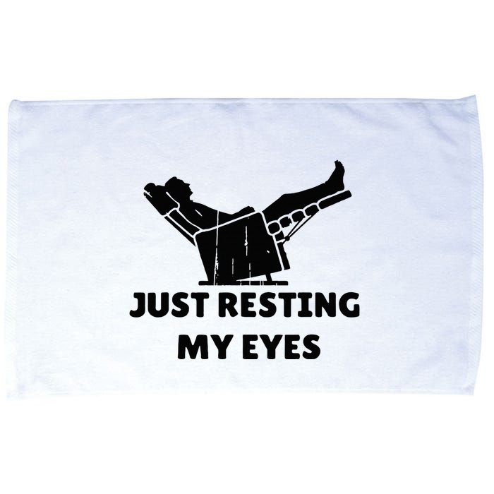 Just Resting My Eyes Funny Dad Recliner Microfiber Hand Towel