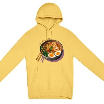 Japanses Ramen Noodles Bowl Premium Pullover Hoodie