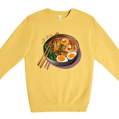 Japanses Ramen Noodles Bowl Premium Crewneck Sweatshirt