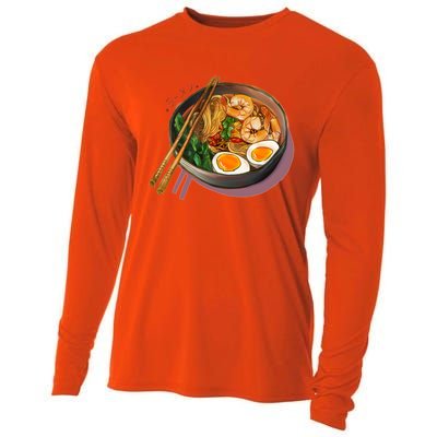 Japanses Ramen Noodles Bowl Cooling Performance Long Sleeve Crew