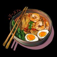 Japanses Ramen Noodles Bowl Pom Pom 12in Knit Beanie