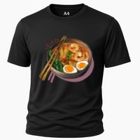 Japanses Ramen Noodles Bowl Cooling Performance Crew T-Shirt