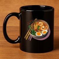 Japanses Ramen Noodles Bowl 11oz C Handle Ceramic Mug