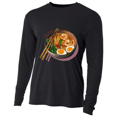 Japanses Ramen Noodles Bowl Cooling Performance Long Sleeve Crew