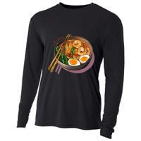 Japanses Ramen Noodles Bowl Cooling Performance Long Sleeve Crew