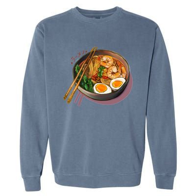 Japanses Ramen Noodles Bowl Garment-Dyed Sweatshirt