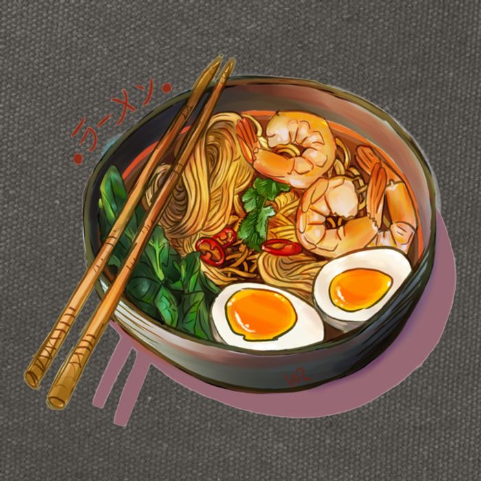 Japanses Ramen Noodles Bowl Cotton Canvas Backpack