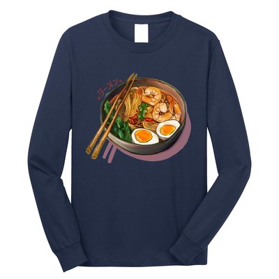 Japanses Ramen Noodles Bowl Long Sleeve Shirt