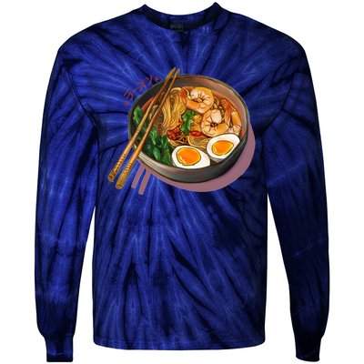 Japanses Ramen Noodles Bowl Tie-Dye Long Sleeve Shirt