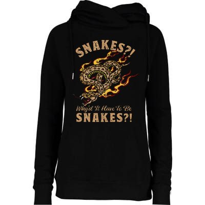 Jones Raiders Of The Lost Ark Why Snakes Womens Funnel Neck Pullover Hood