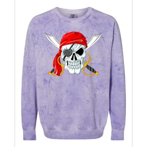 Jolly Roger Pirate Skull Colorblast Crewneck Sweatshirt