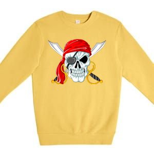 Jolly Roger Pirate Skull Premium Crewneck Sweatshirt